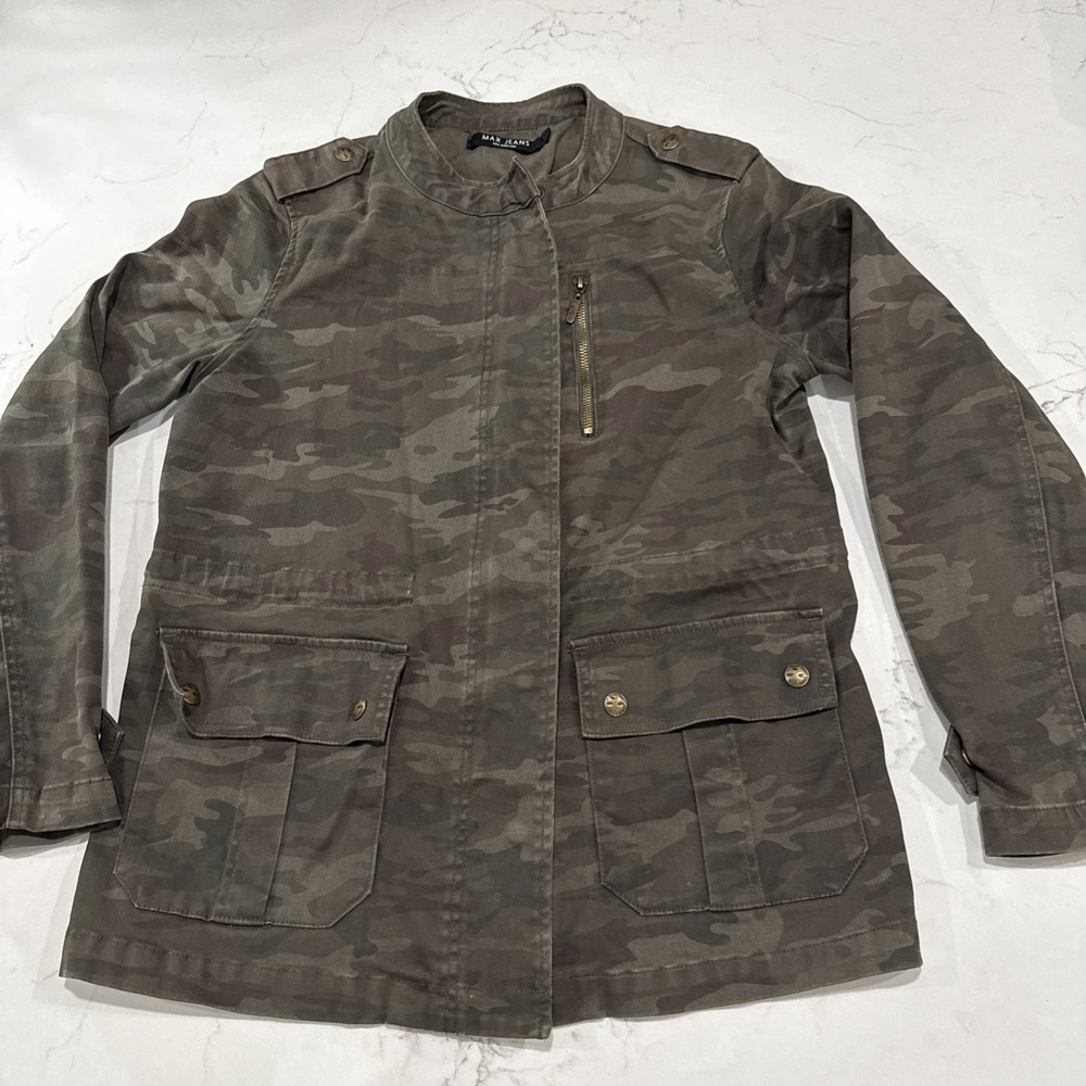 Max Jeans Camouflage Camo Military Style Jacket Size Medium